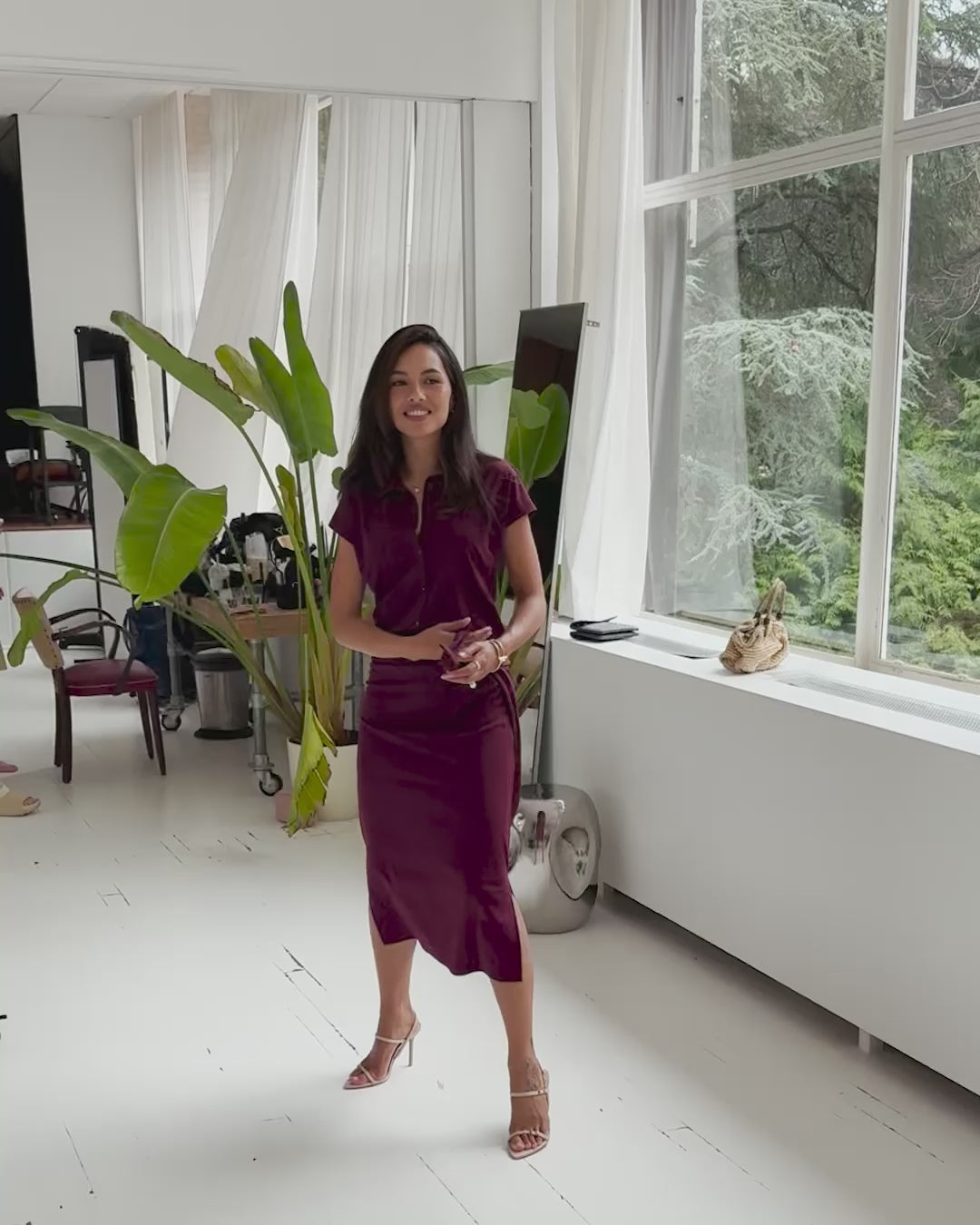 Travel skirt LE MAEL Wine