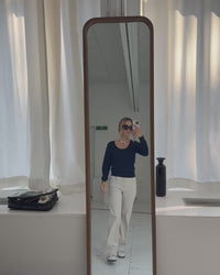 Niedriger Rundhals-Pullover LA NAOMI Navy