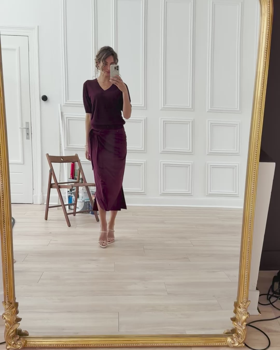 Travel skirt LE MAEL Wine