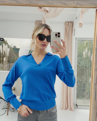 Merino-Poloshirt LE RALPH Blau