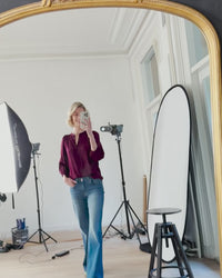 Satin blouse LA RAVA Bordeaux