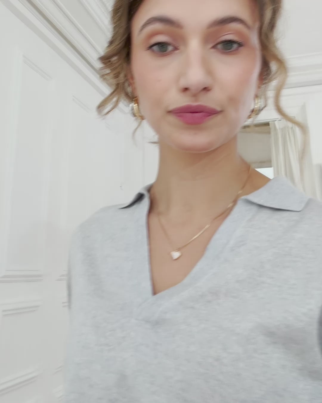 Merino polo LE RALPH Lichtgrijs