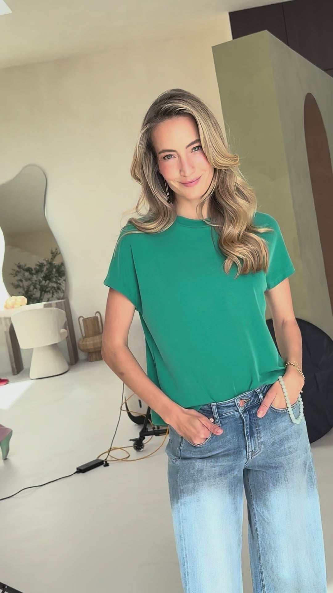 Rib turtleneck LA PIERRE Emerald