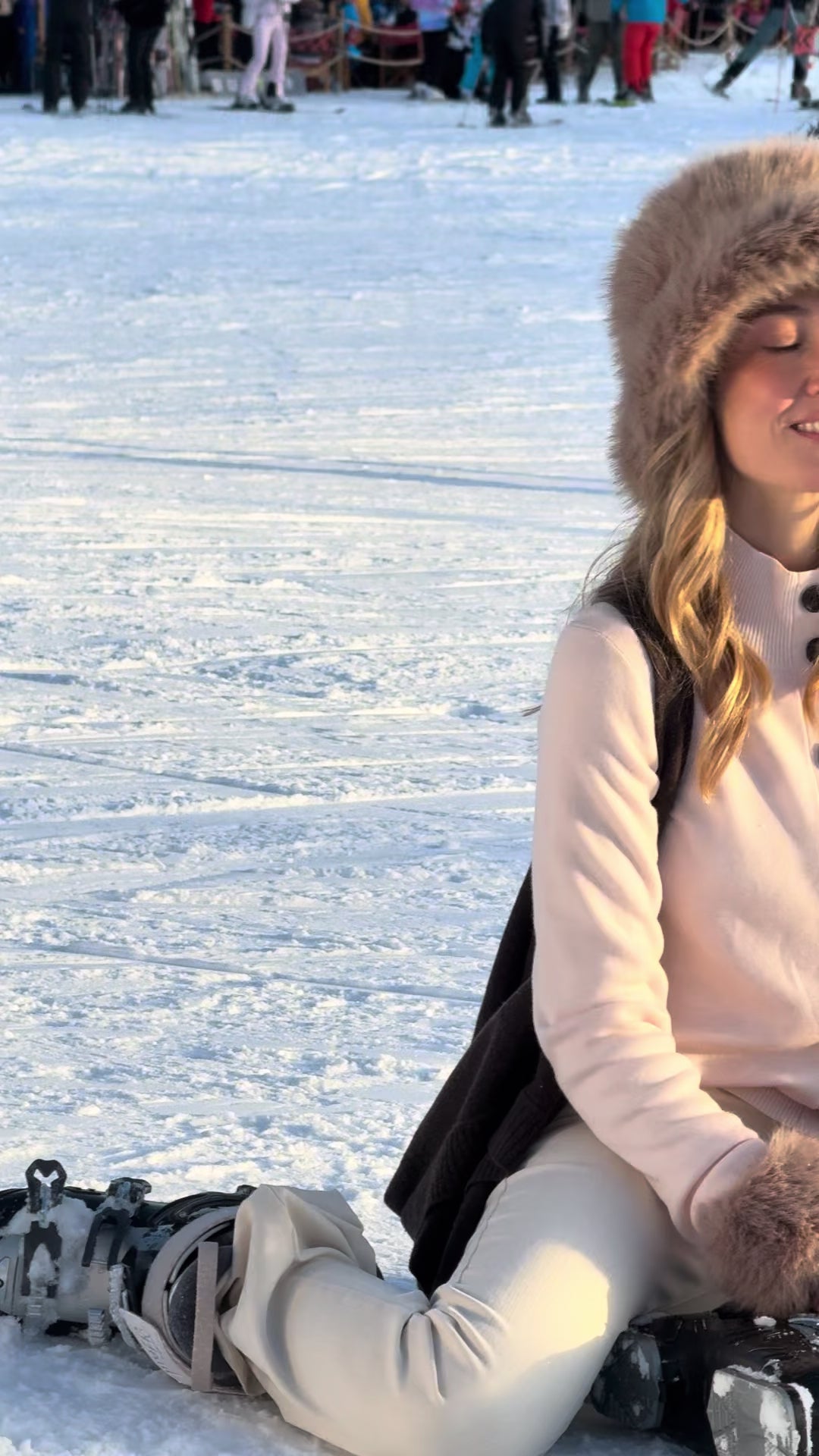 Merino-Strickjacke mit Stehkragen LES SEIZE Blush