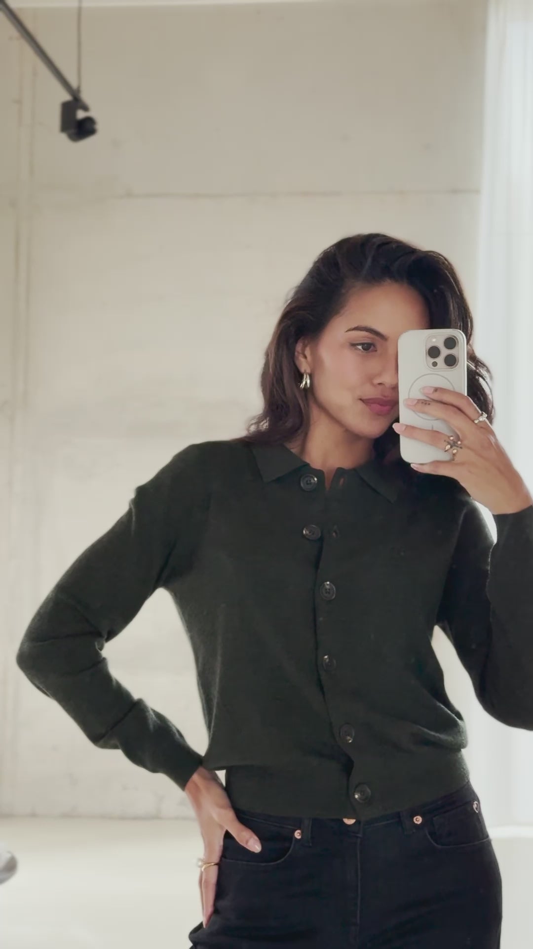 Vest polokraag LES VINGT Bottlegreen