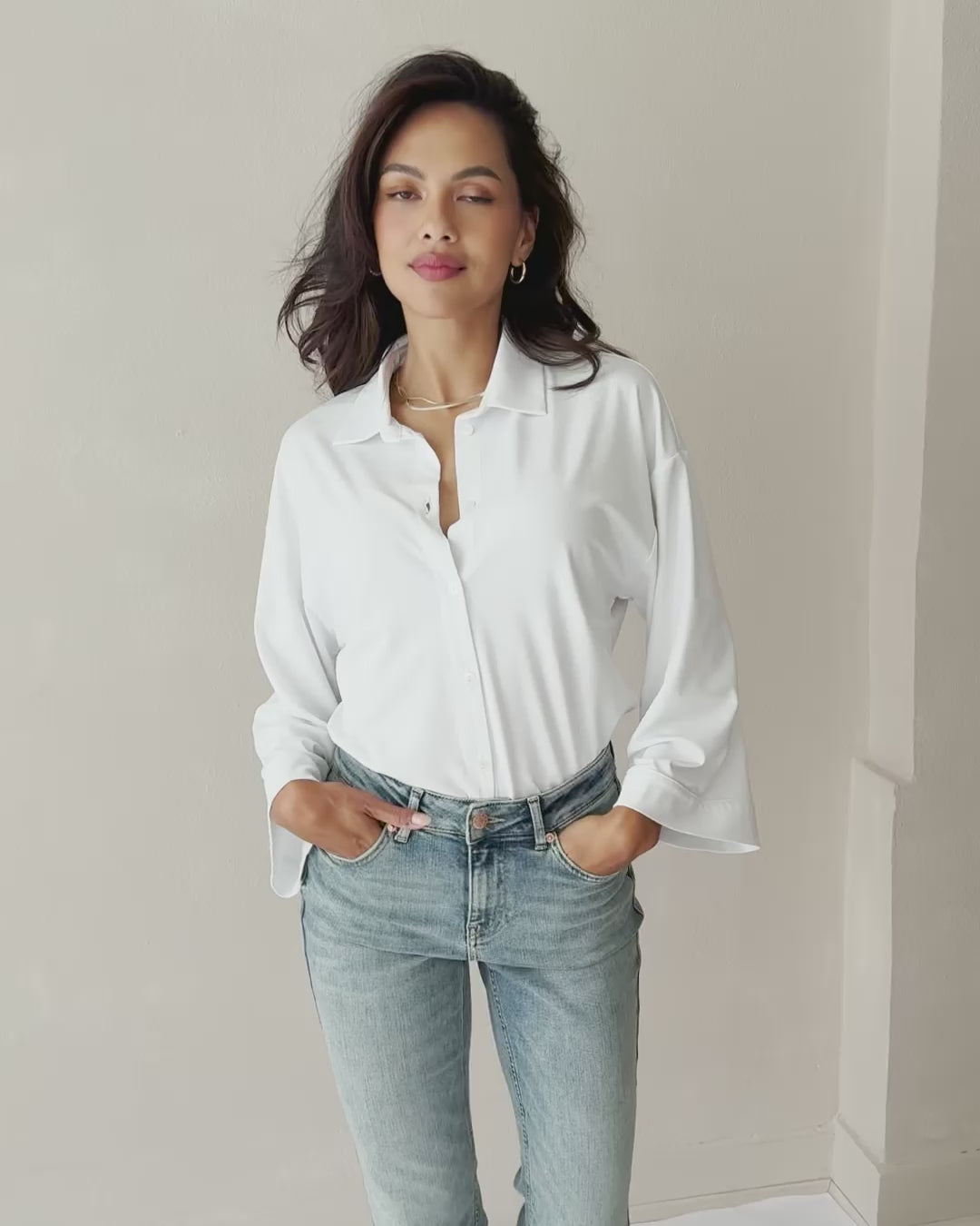 Travelblouse LA SILVIE Wit