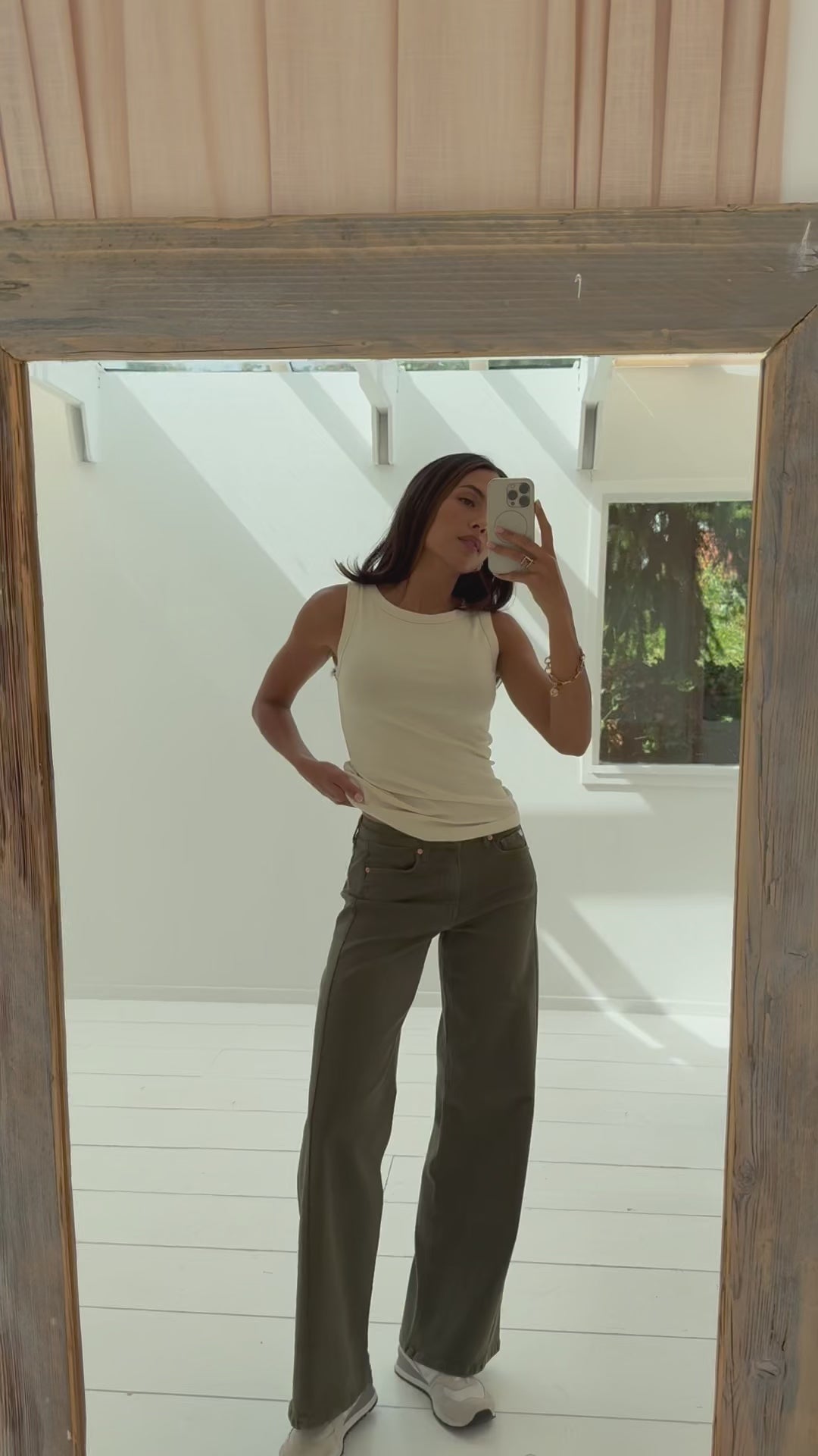 Wide-leg jeans LE SPICE Army