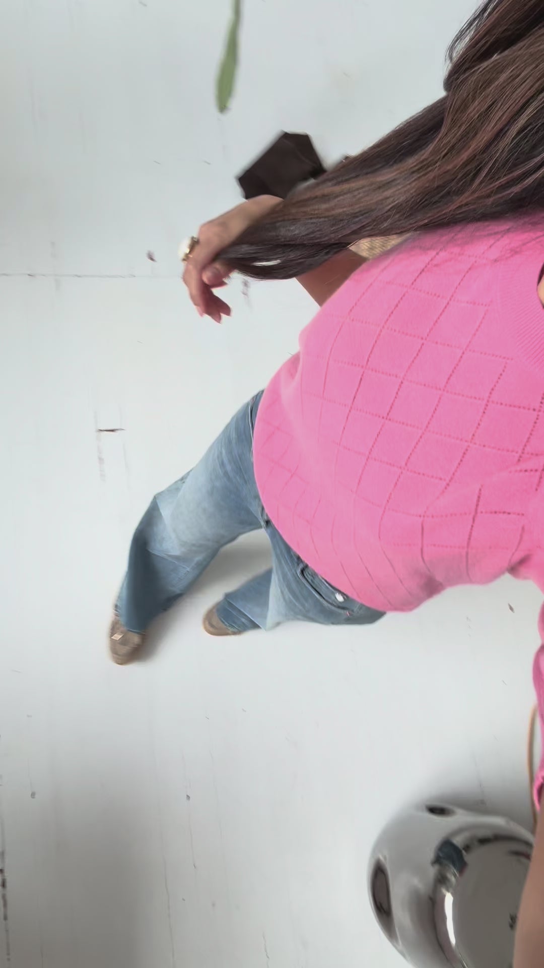 Argyle merino sweater LE HARVARD Pink