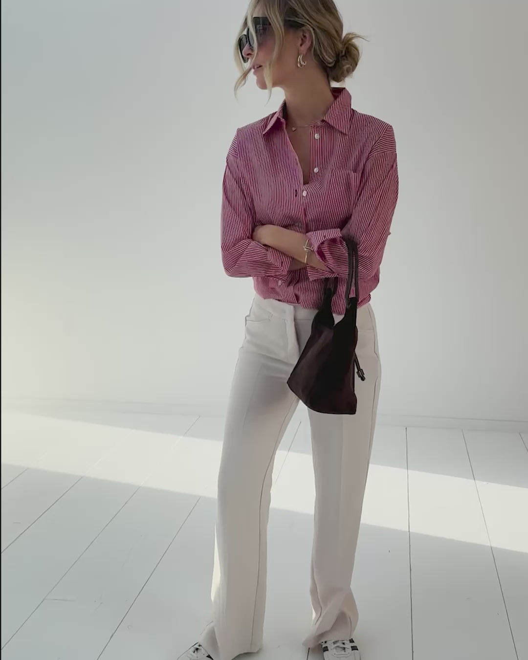 Blouse LA PASCALLE Red striped