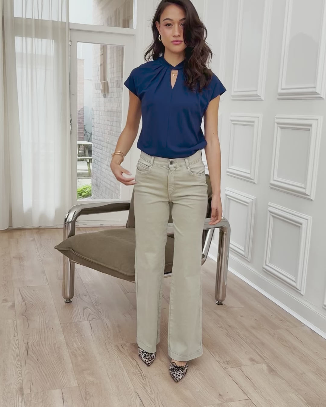 Sleeveless top LA VILOU Navy