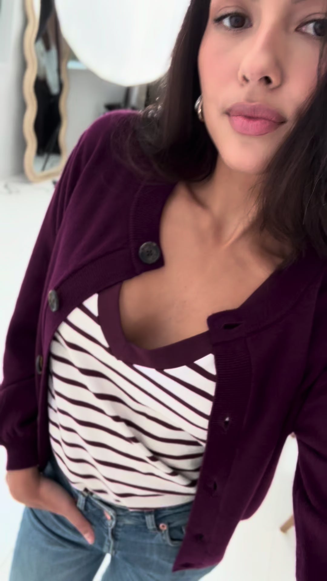 Cardigan LA LEA Dark cassis