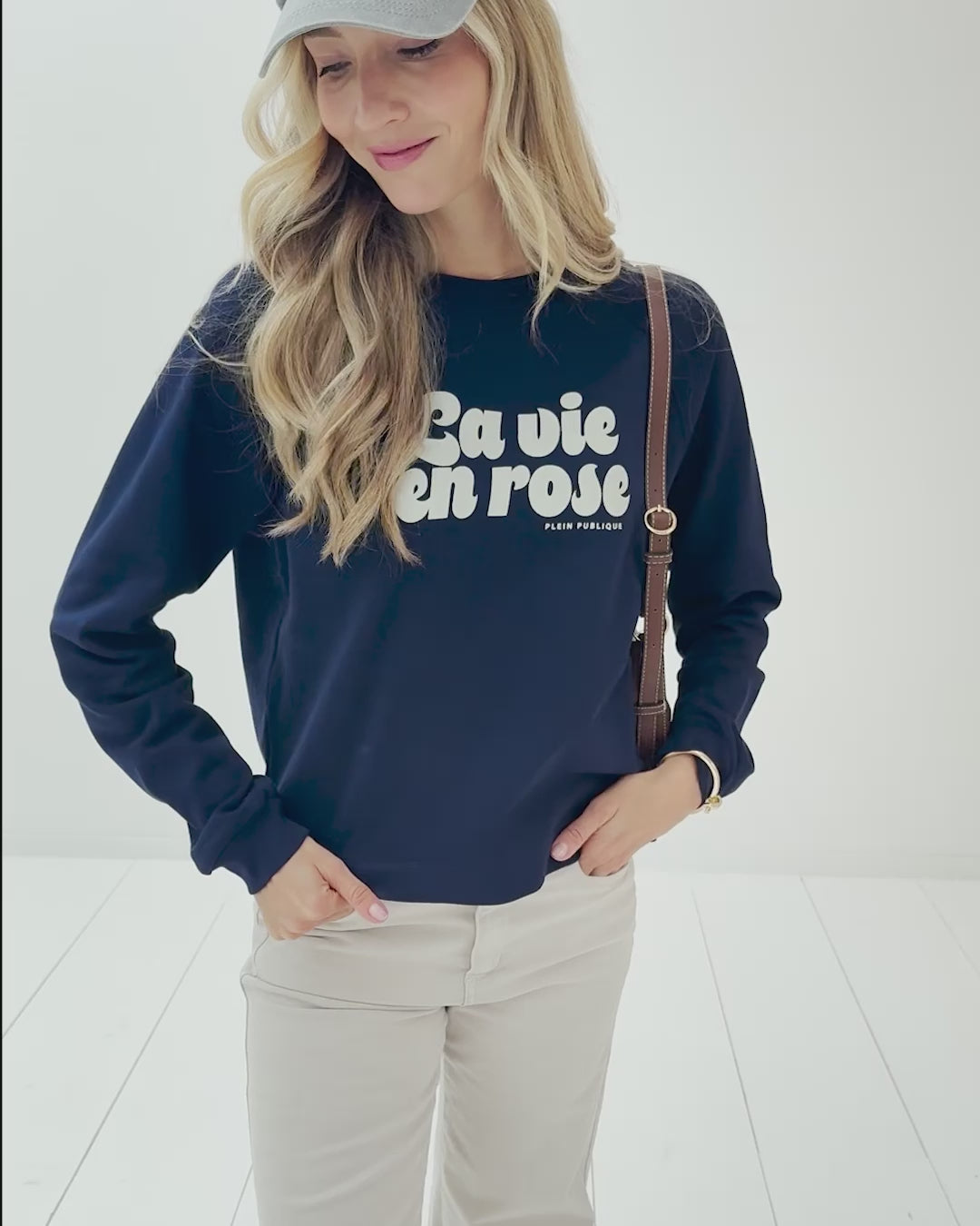 LA SWEAT Dark blue - La vie en rose
