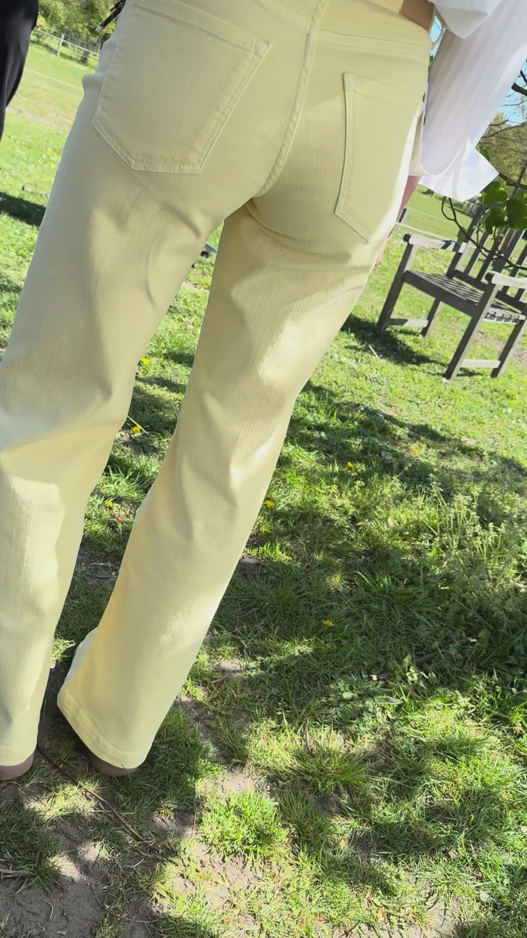 Wide leg jeans LES DEUX Soft Yellow