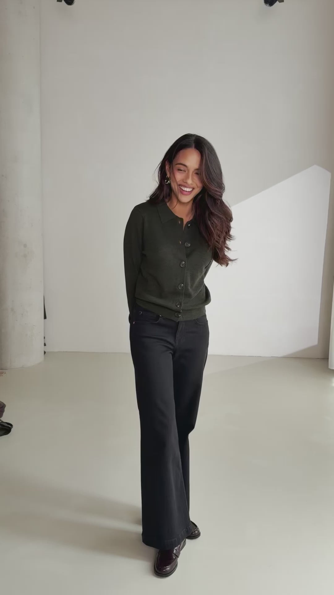 Vest polokraag LES VINGT Bottlegreen