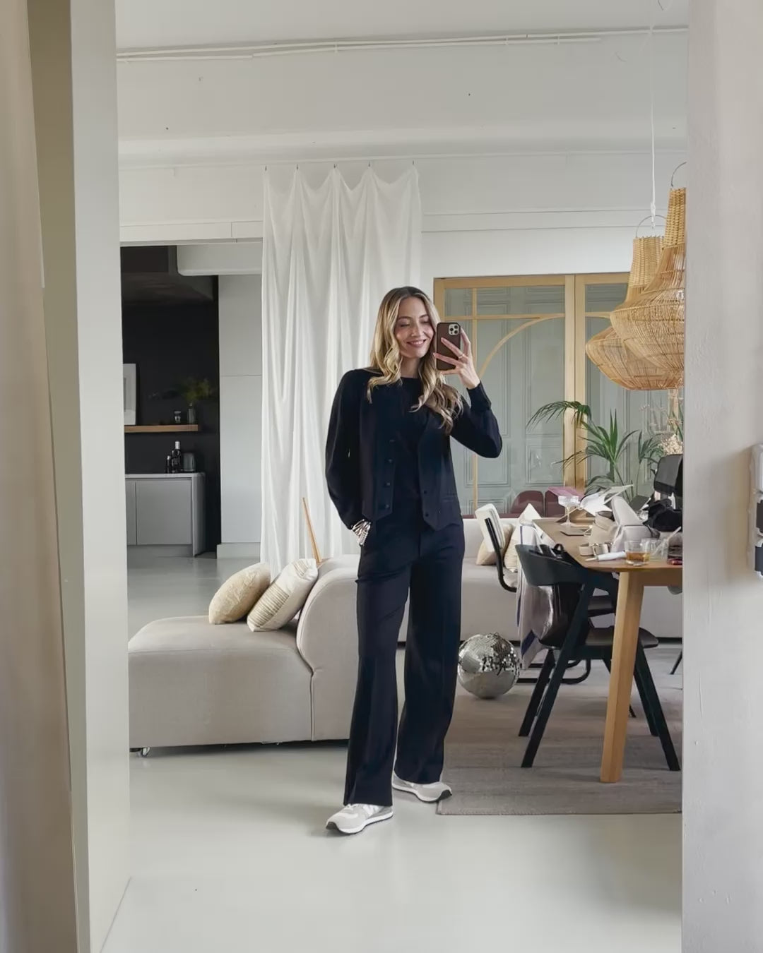 Krijtstreep pantalon LE MALO Donkerblauw