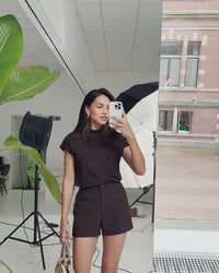 Reise-Rollkragenpullover LA ROMY Dunkelbraun