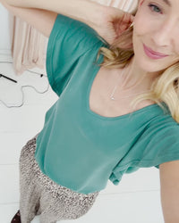 Two-way top LA FIORA Mist green
