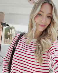 Breton striped shirt LA BRETONNE Ivory-red
