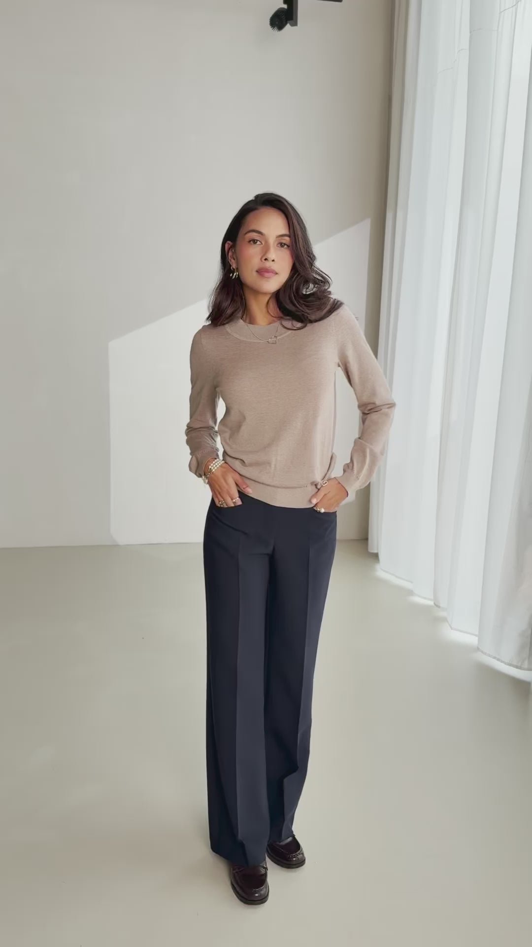 Merinopullover LA GIGI Sand