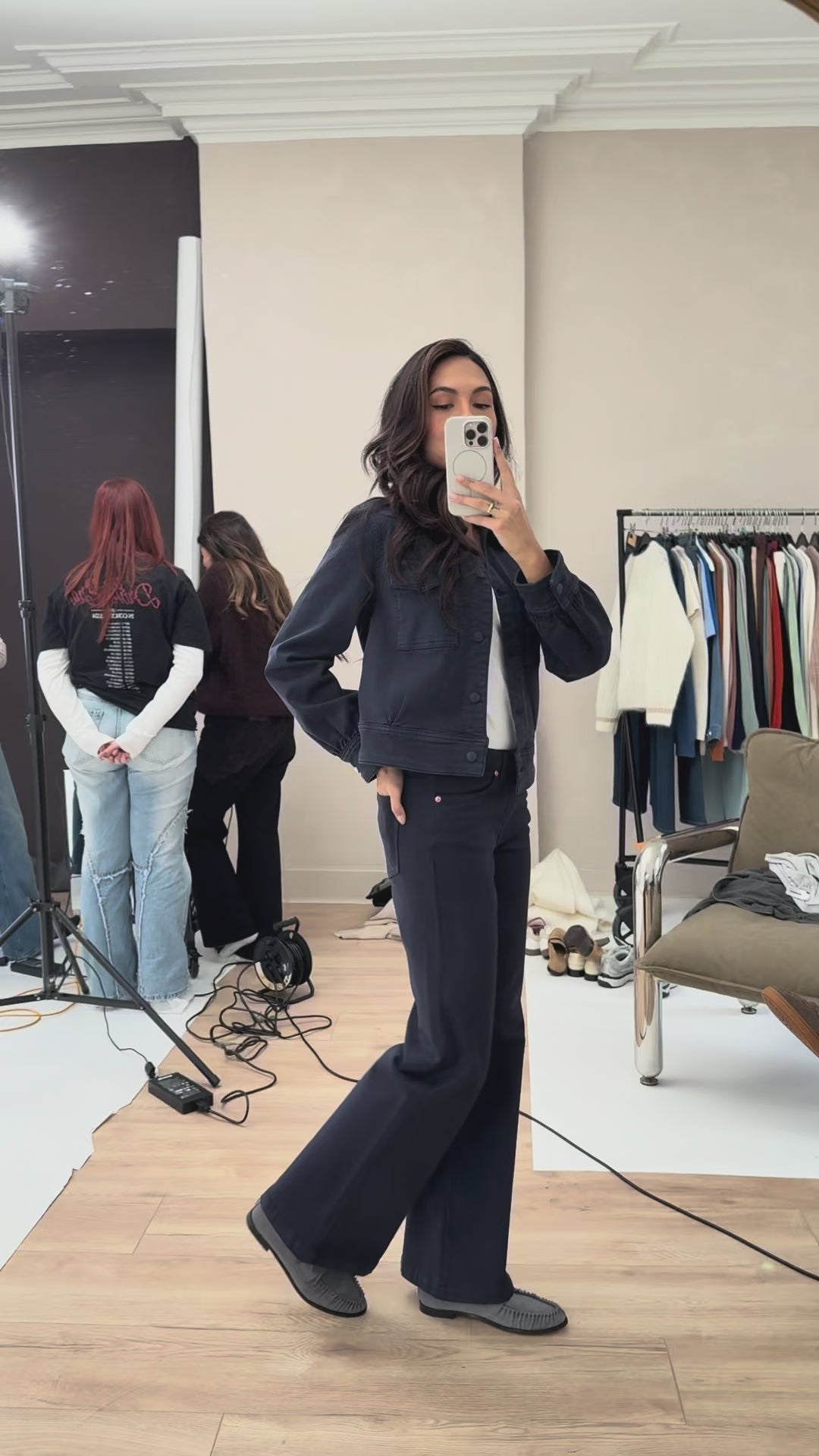 Stretch denim jacket LA CALLAS Dark blue