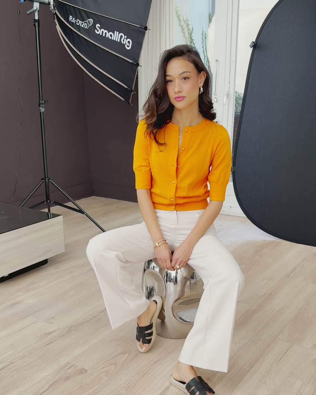 Vestje ADELINE in Oranje - goud