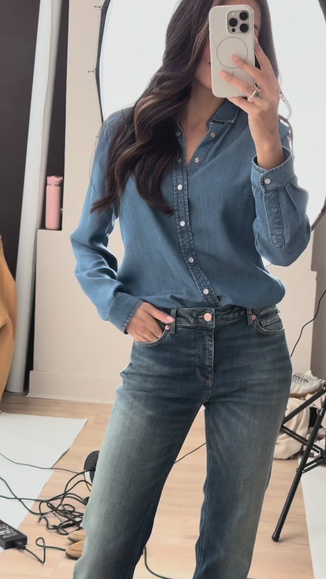 Cropped jeans LE GUY Blue vintage