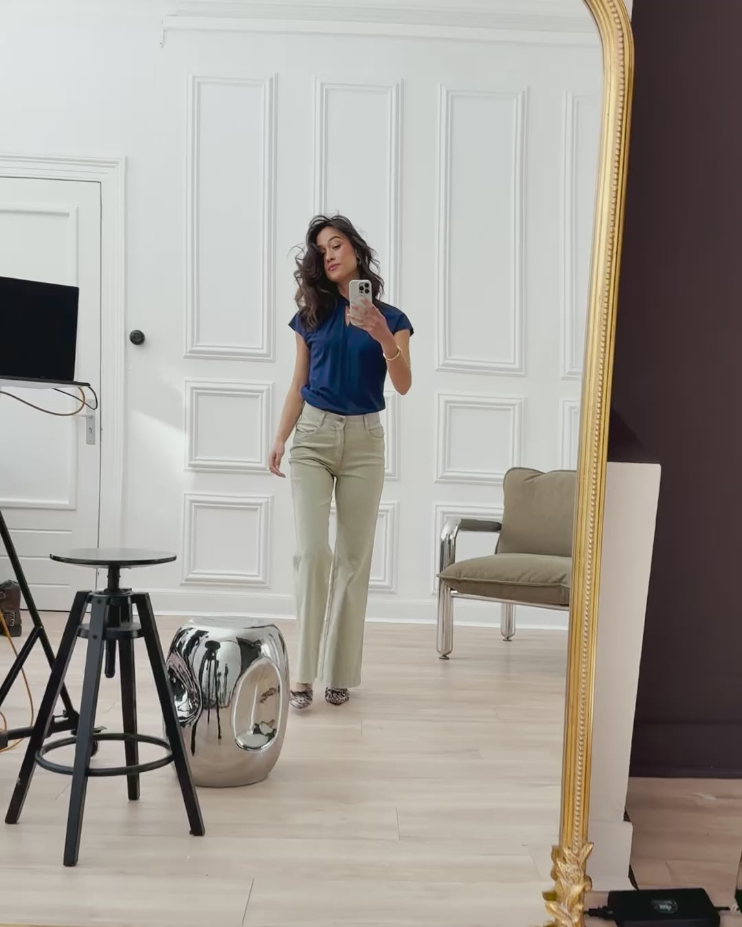 Sleeveless top LA VILOU Navy