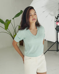 V-neck sweater LA DIAZ Bordeaux