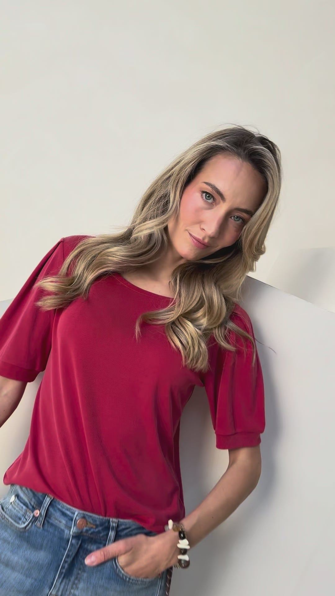 Rib T-shirt LA PHILEINE Rouge