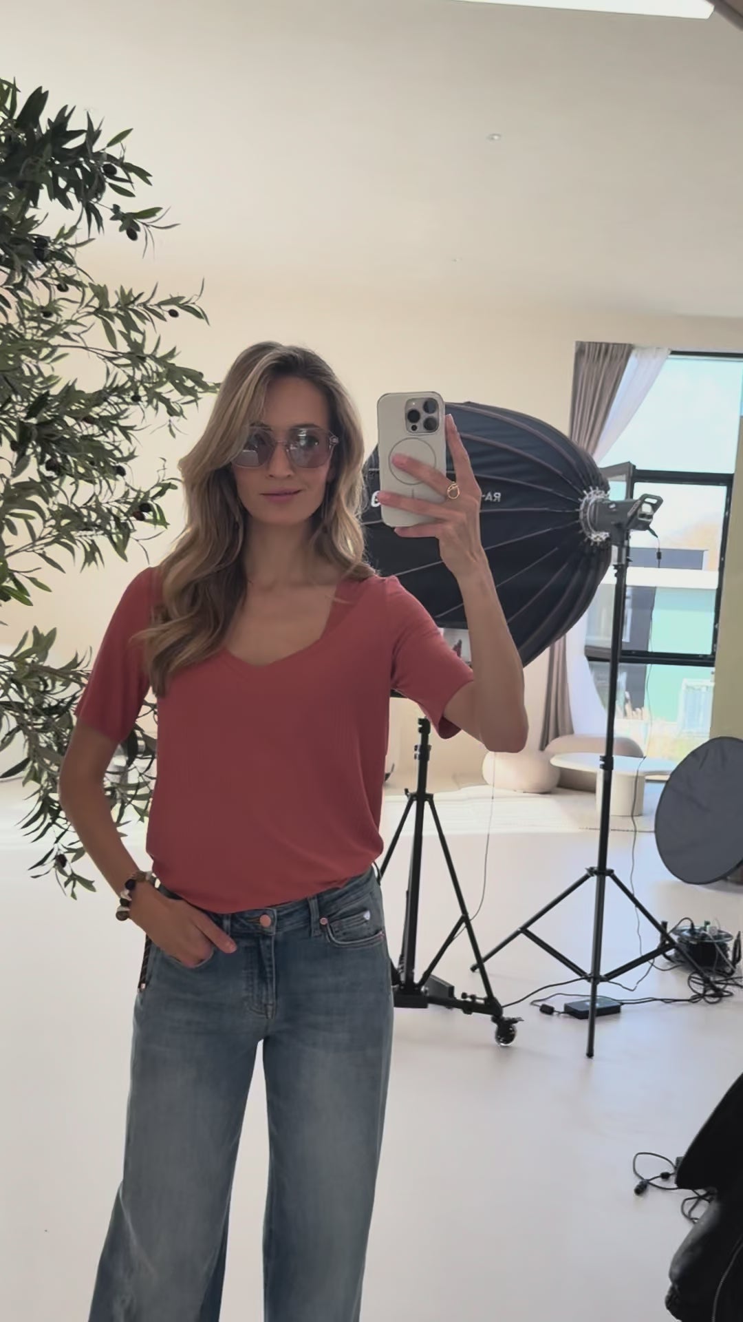 Bamboe T-shirt LES VERSAILLES Bright Terra