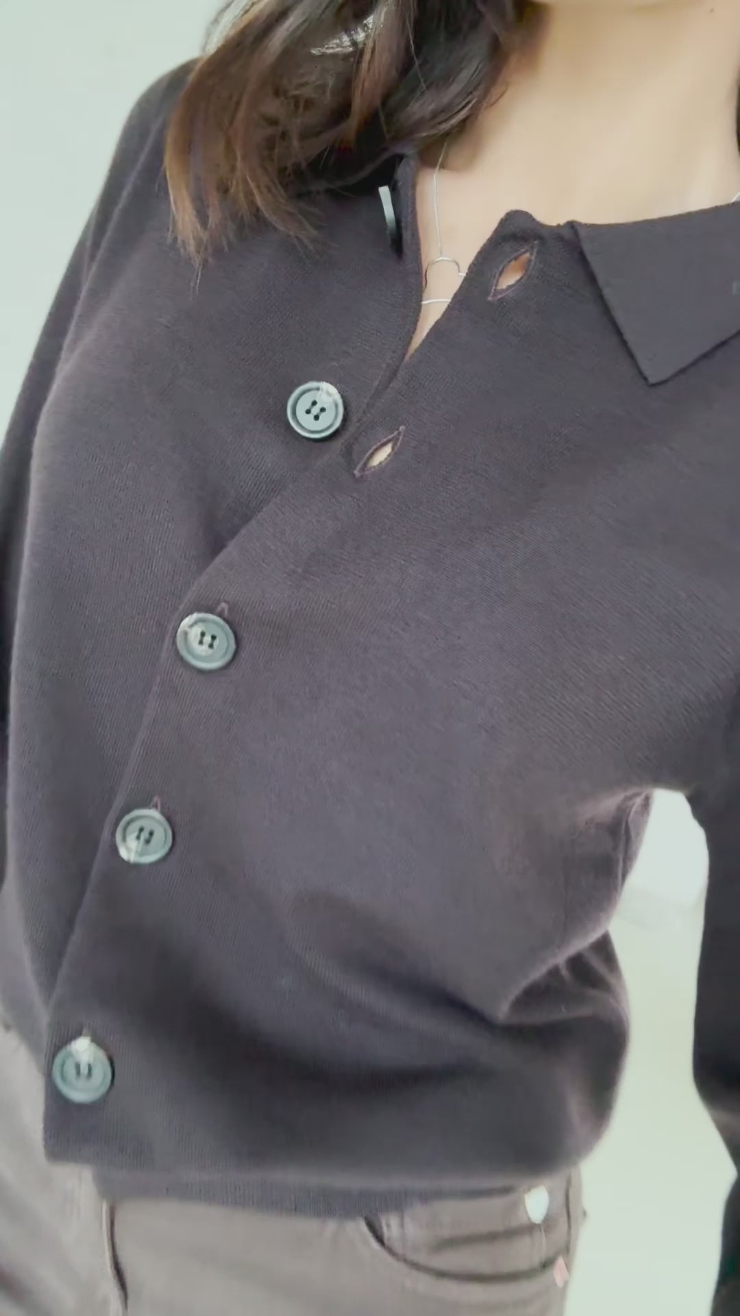 Vest polokraag LES VINGT Pure choco