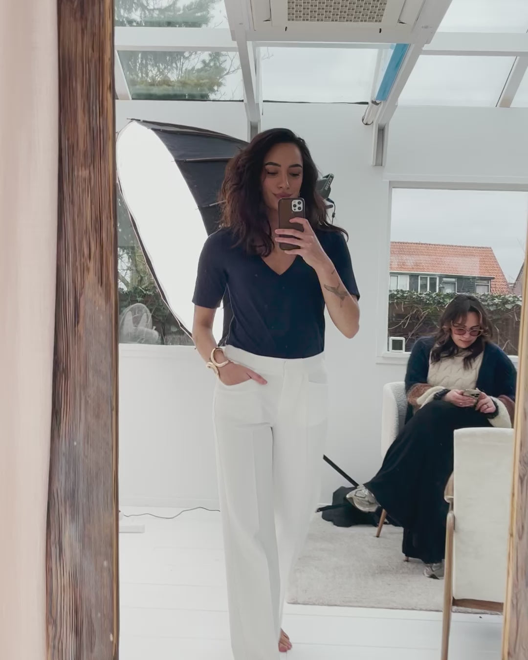 V-neck T-shirt LA VERONIQUE Dark blue