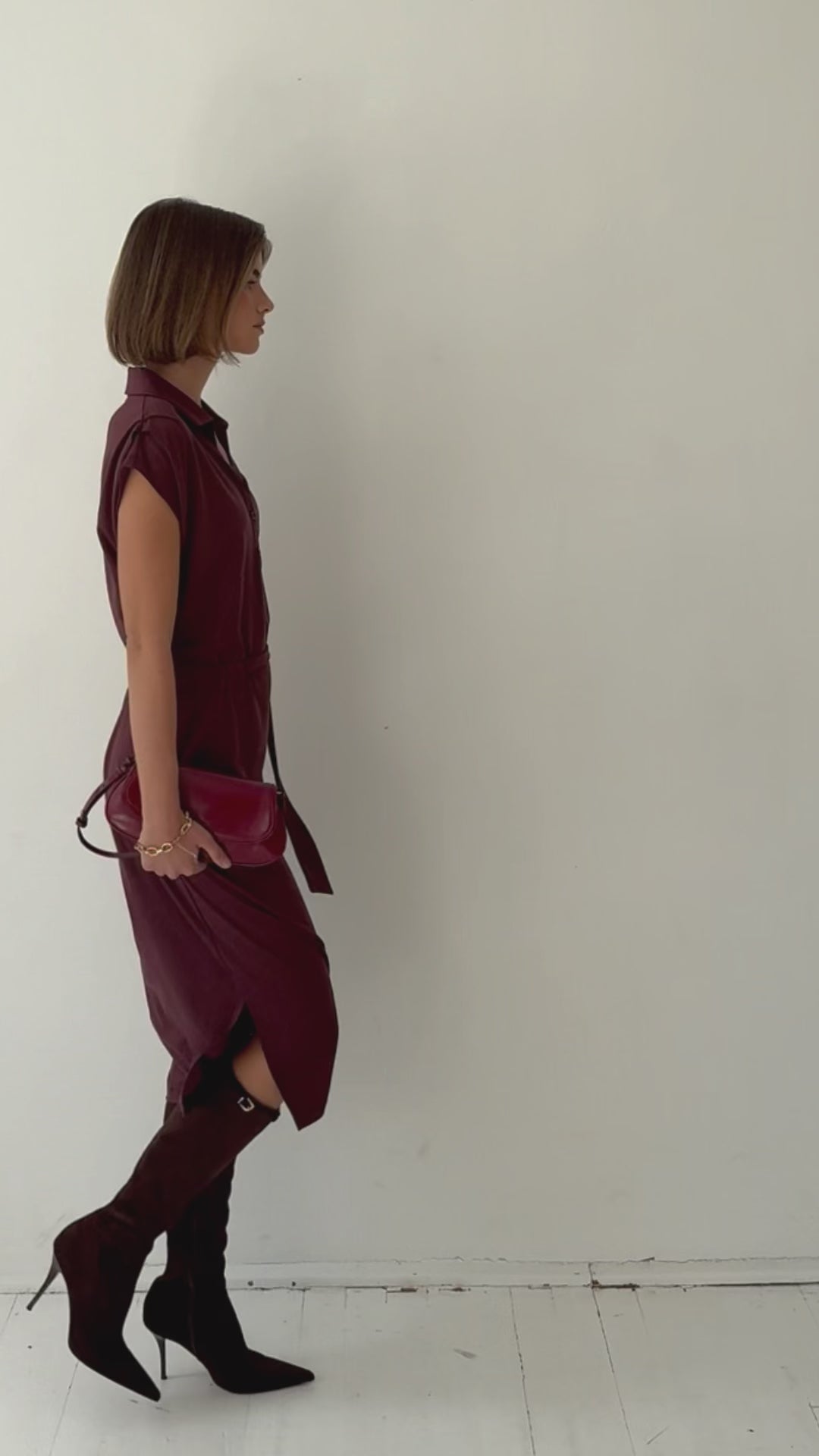 Travel Polo Dress L’INES Brown