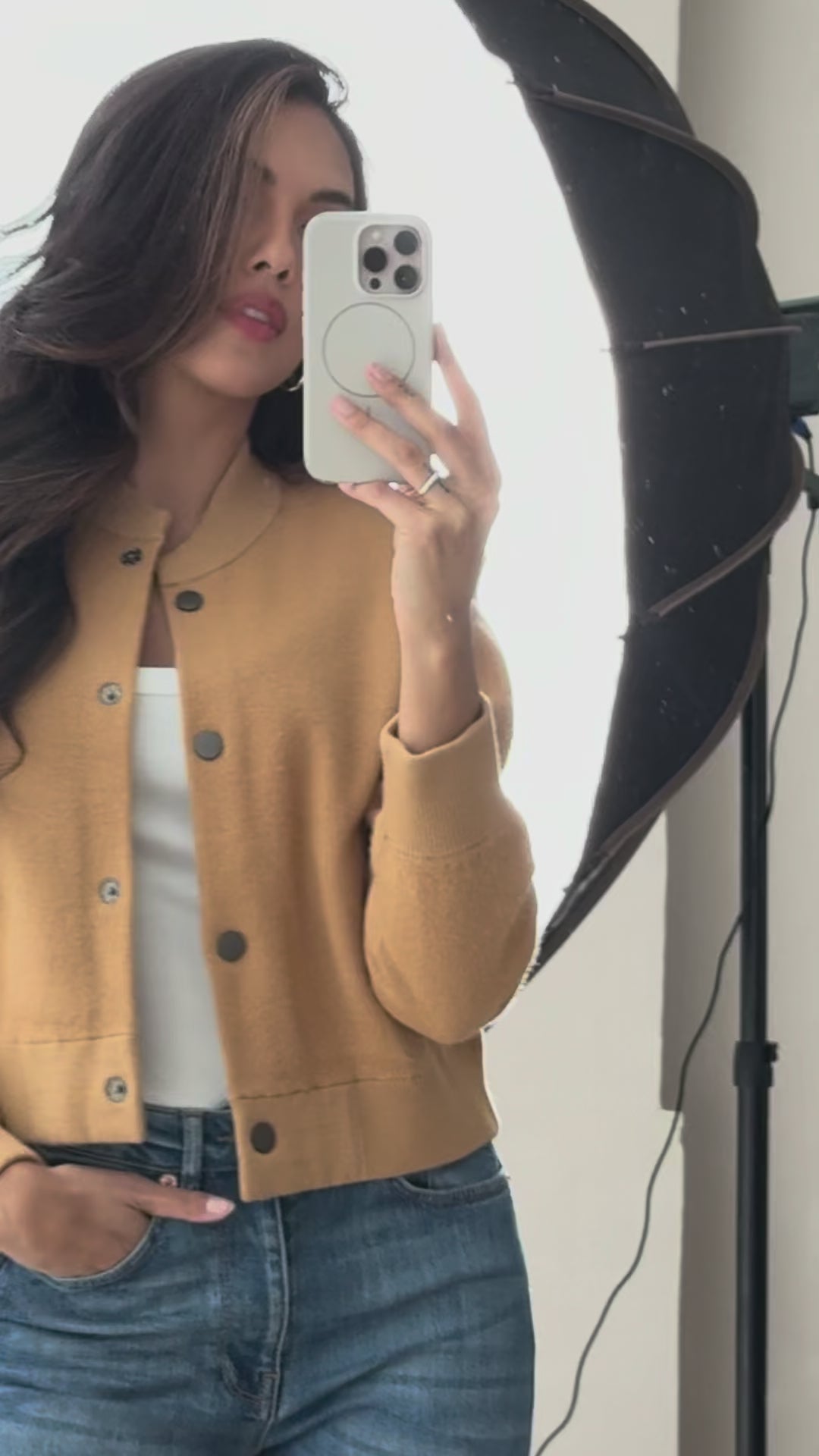 Bomberjacke LA BOMBA Hellbraun