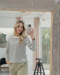 Breton striped shirt LA BRETONNE Ivory-black