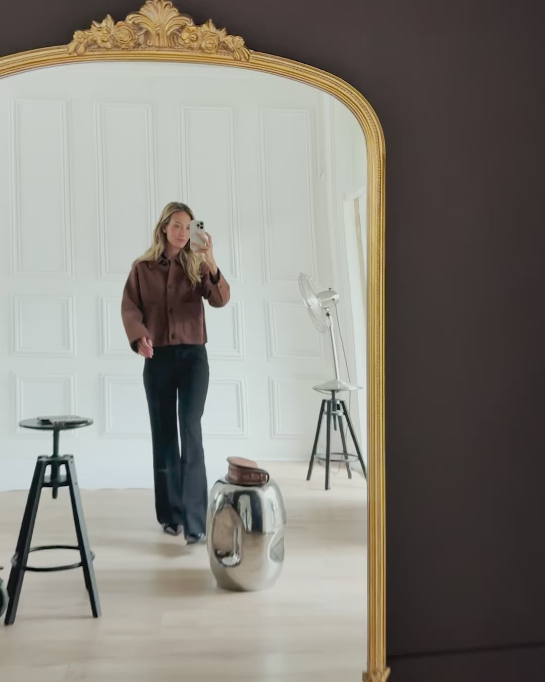 Wollen jasje LA FAYE Camel