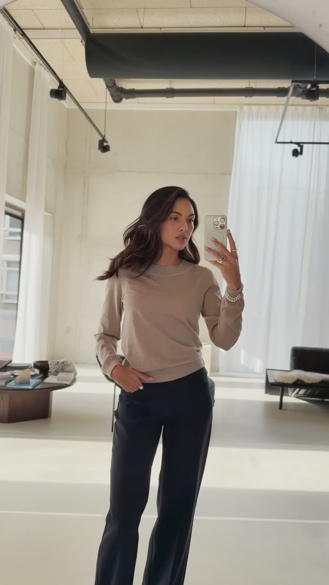 Merinopullover LA GIGI Sand