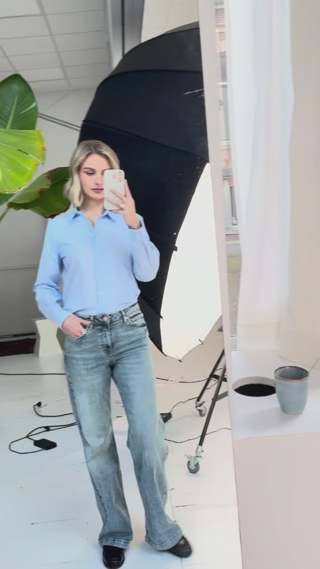 Gestreepte Blouse LA LOIRE Lichtblauw/Wit/Navy