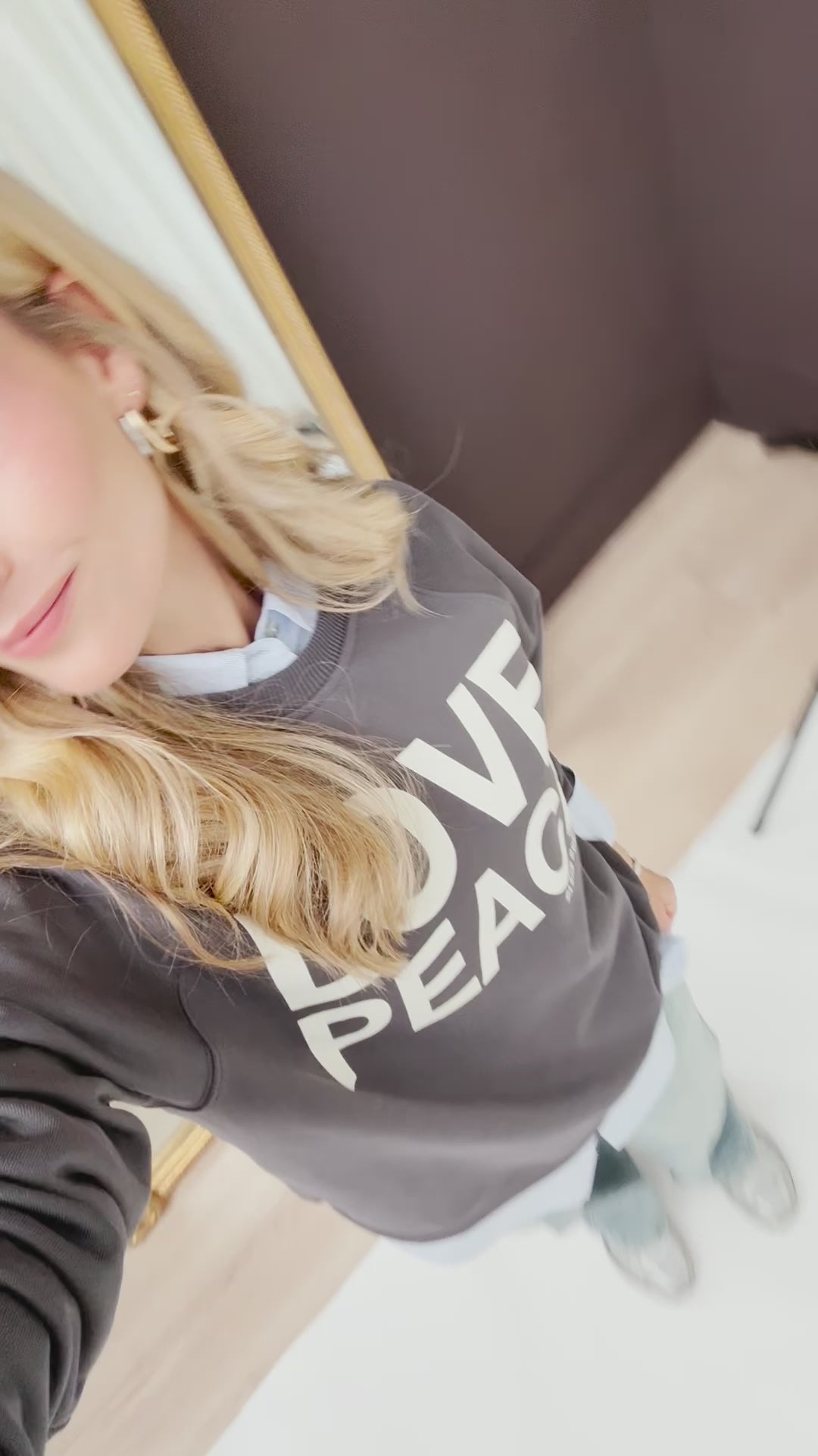 Sweater LA HARPER Charcoal - LOVE PEACE