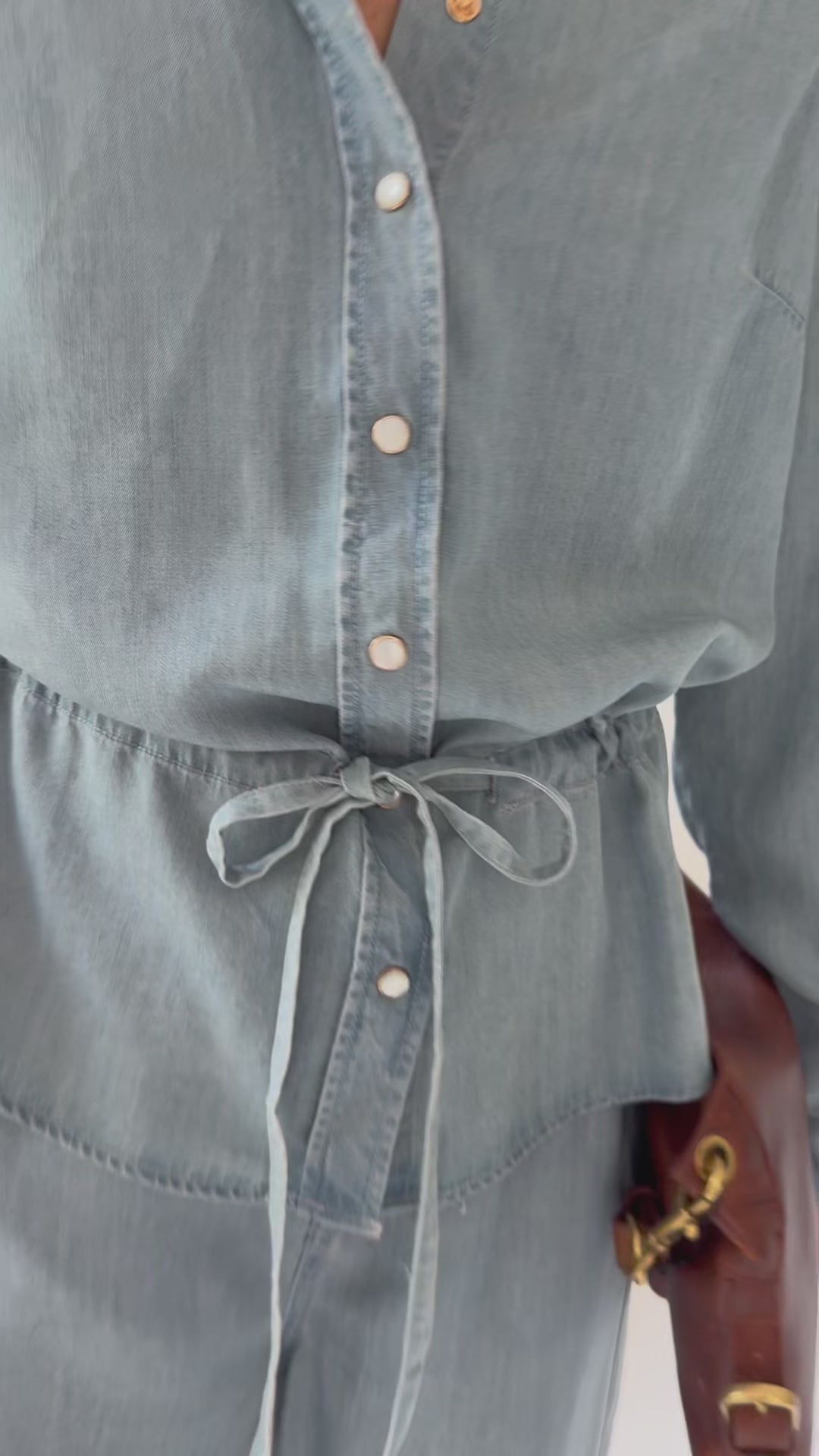 Tencel-Jeansbluse LA LOZANNE Bleached