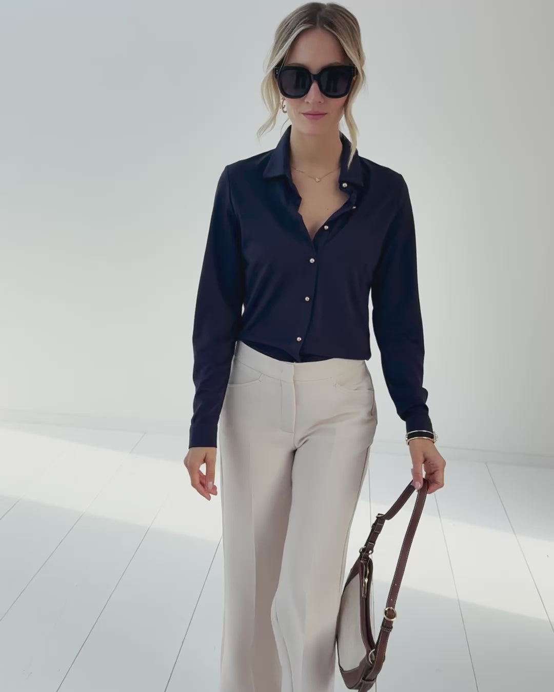 Travel jersey blouse LA CHERISE Dark blue