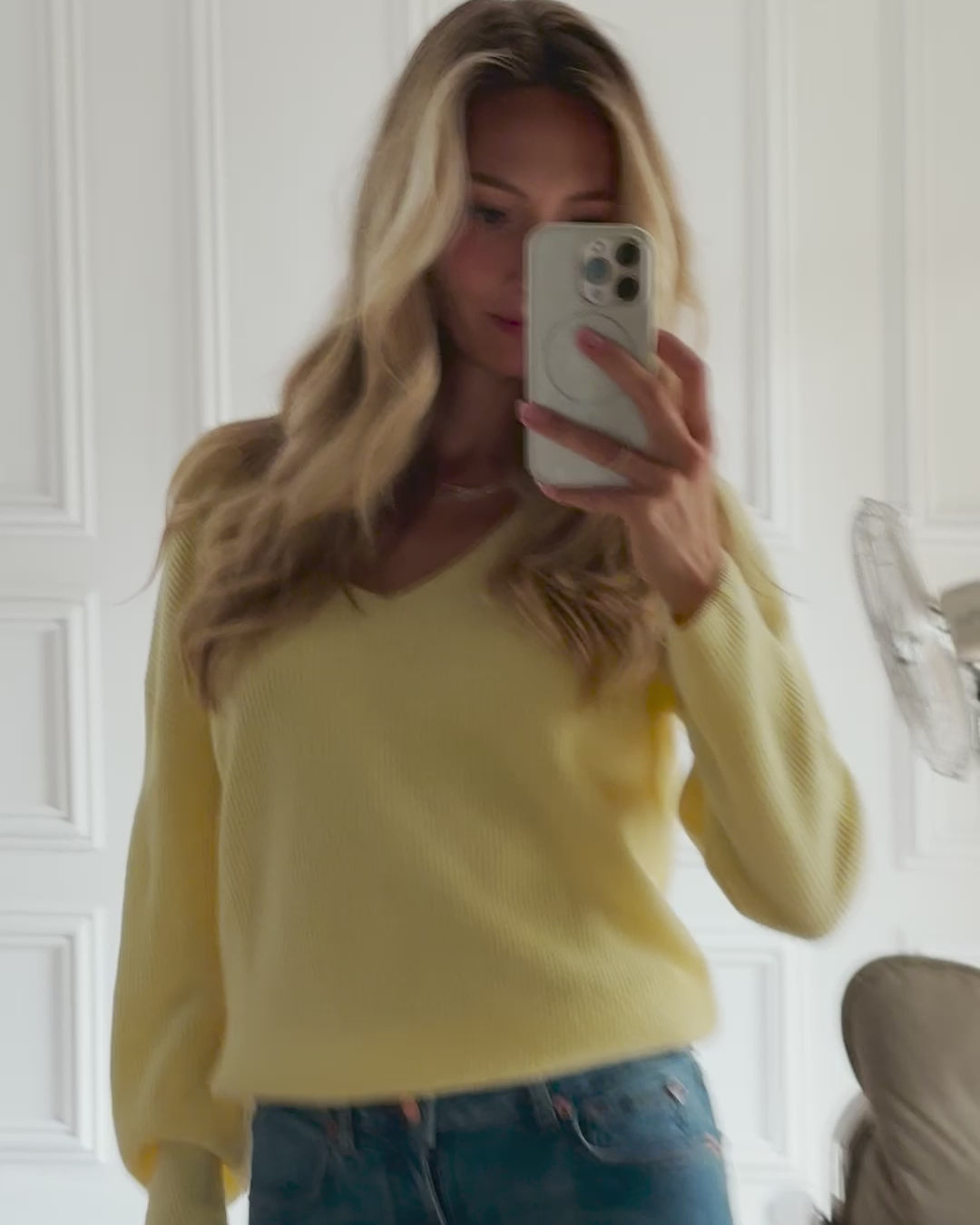 Merino trui LE PAPILLON Mimosa