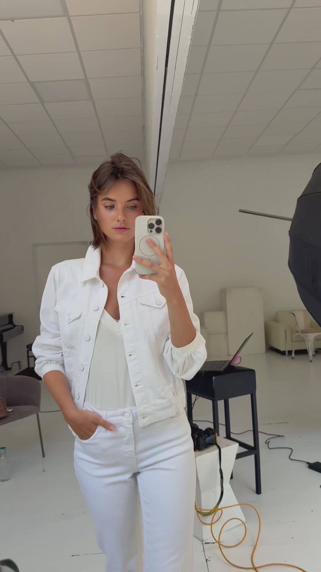 Denim jacket LA JACKY White