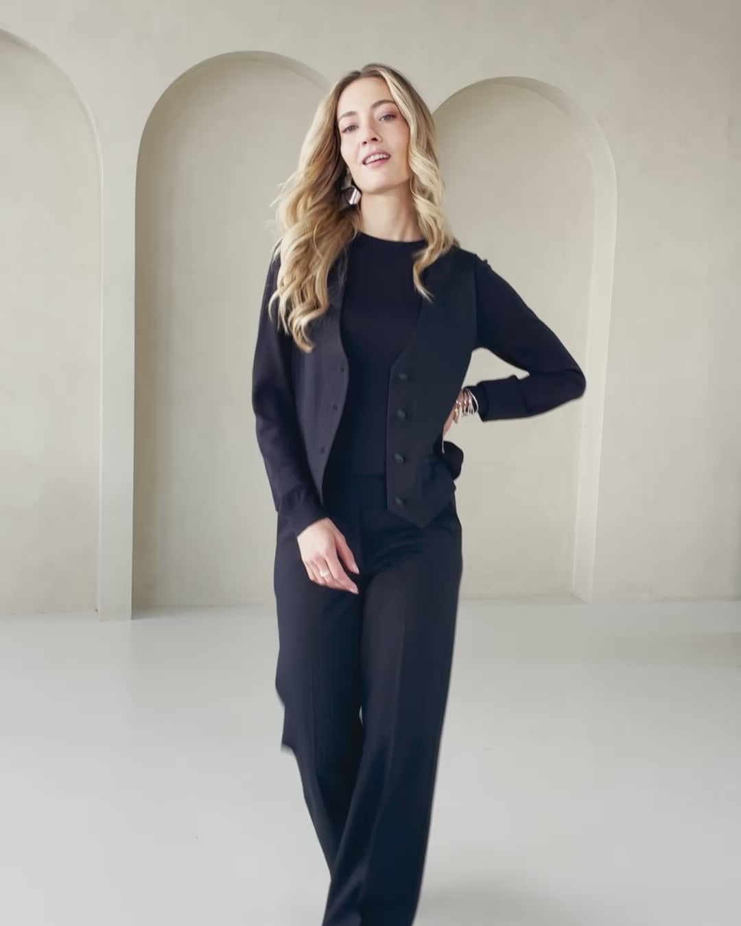 Krijtstreep pantalon LE MALO Donkerblauw