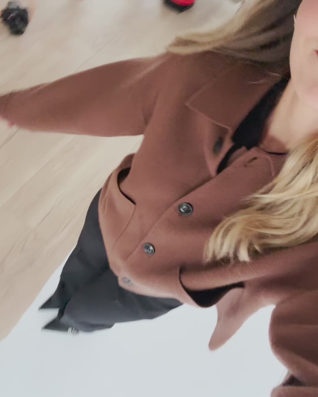 Wollen jasje LA FAYE Camel