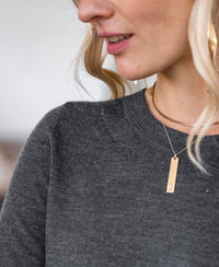 Pullover aus Merinowolle LA MARIS Anthrazit - Gold