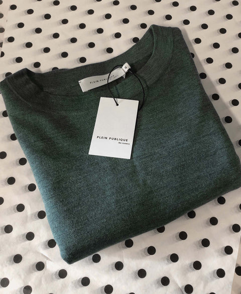 Merino sweater LA COEUR misty green