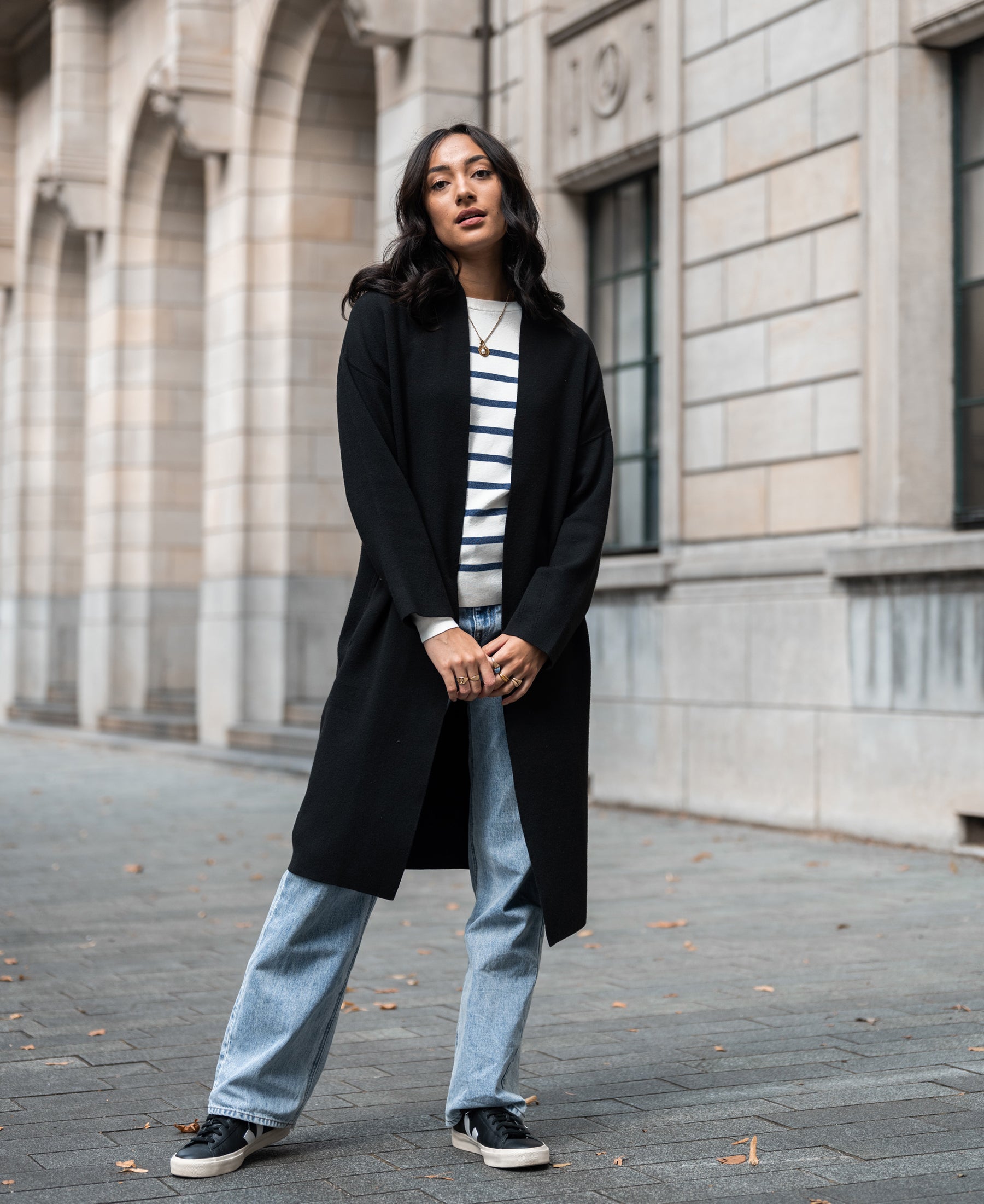 Bretonse trui L'ELISA Ivoor- Denimblauw