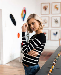 Sweater L'ELISA Black - Ivory