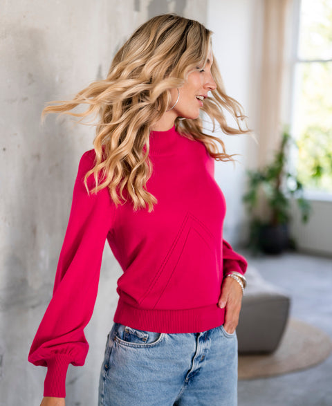 Turtleneck sweater LES SALLES Pink